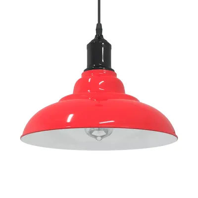 Gossi lampa suspendata reglabila pe inaltime e27 rosu lucios metal