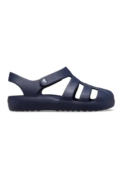 Sandale cu velcro si logo - Bleumarin