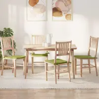 vidaXL Perne de Șezut 4 pcs Verde deschis 40 x 40 x 3 cm țesătură