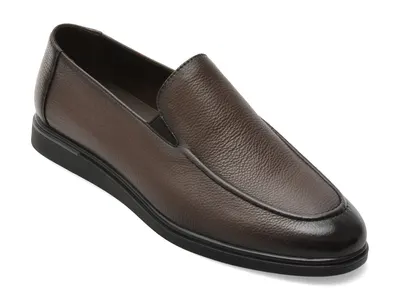 Mocasini eleganti CARIBU maro, 16262, din piele naturala