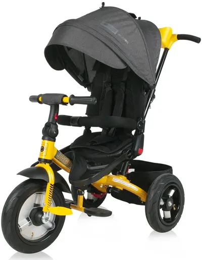 Tricicleta Lorelli - Jaguar, cu roti gonflabile, Black & Yellow