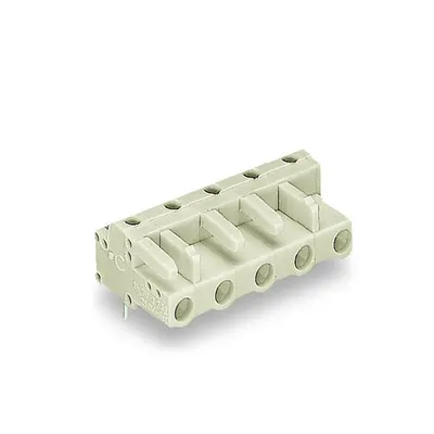 THT female header; 0.6 x 1.0 mm solder pin; angled; 100% protected against mismating; Pin spacing 7.5 mm; 6-pole; light gray