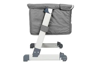 Patut co-sleeper pentru copii Together Grey 2 in 1 cu 6 trepte de reglare pe inaltime, laterala culisanta, roti, saltea inclusa, varsta 0 Luni+