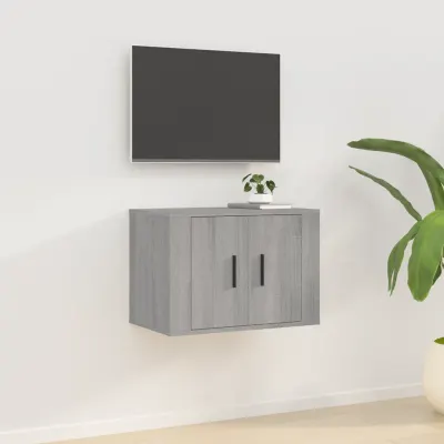 vidaXL Dulap TV montat pe perete, gri sonoma, 57x34,5x40 cm
