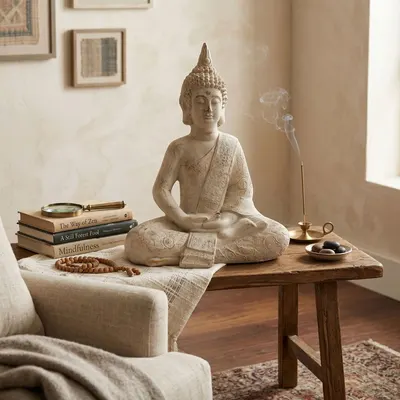 Decorațiune Feng-Shui, statuetă Buddha, înălțime 37cm