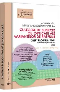 Admiterea in magistratura si in avocatura. Drept procesual civil