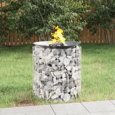 Gossi vatra de foc din gabion Ø 50 cm fier galvanizat