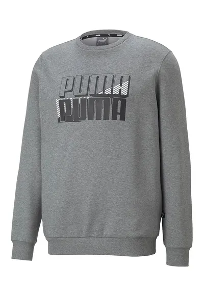 Bluza Power Logo 645648 - Gri inchis melange
