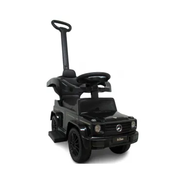 Masinuta copii de impins Mercedes G350 Amg R-Sport negru, maner parental detasabil, suport pentru picioare, bara de protectie, melodii si claxon, greutate maxima admisa 25 kg