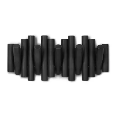 Cuier de perete negru din lemn masiv de pin Picket – Umbra