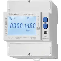 Contor de energie - Infra-red comms. port + two SO pulse outputs, 3 x 230/400 V, C.A. (50/60Hz), Doua tarife, 6 A (cu transformator de curent pana la 50,000 A), 3-faze cu afisaj LCD pentru functionarea cu transformator de curent, Standard, Versiuni confo