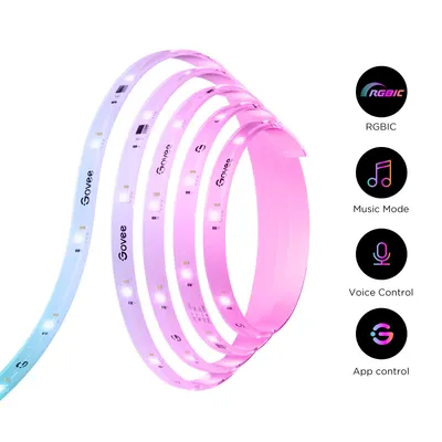 Bandă LED inteligentă Govee - H612C, 10 m, multicoloră