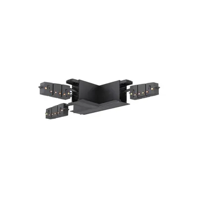 BREDA MAGNETIC Nisipiu Negru Aluminiu T Corner Connector For Recessed Mounted