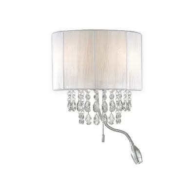 Aplica Opera, 1 LED + 2 becuri, dulie E14, L:300 mm; H:350 mm; Alb