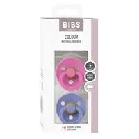 Set 2 suzete Bibs Colour Latex tetina rotunda 6 luni + Bubblegum Peri