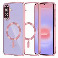 Husa MagSafe pentru Samsung Galaxy A37 5G, Techsuit, Luxury Crystal, Roz