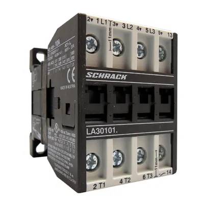 Contactor 3pole, 4kW, AC3, 10A, 24VDC + 1NO built in