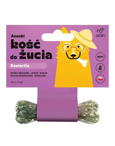 AZANKI Os de ros SENIORITA 10 cm pentru câini seniori