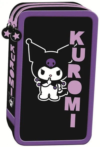 Penar cu accesorii St. Majewski Kuromi - Negru, 2 fermoare