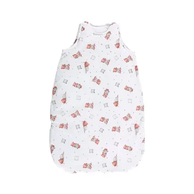 Sac de dormit de vara 85 cm 12-18 luni bumbac ranforce Bears Pillows Beige