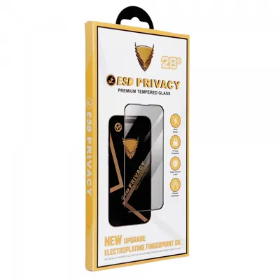 Folie de protectie Ecran Privacy OG Premium pentru Samsung Galaxy A55 5G A556 / A35 5G A356, Sticla Securizata, Full Glue, 6D