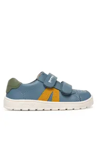 Pantofi sport copii - piele naturala - albastru - sistem inchidere Velcro