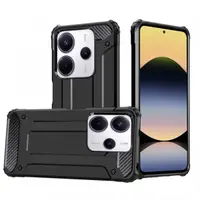 Husa pentru Xiaomi Redmi Note 14 4G (Regional), Techsuit, Hybrid Armor, Neagra