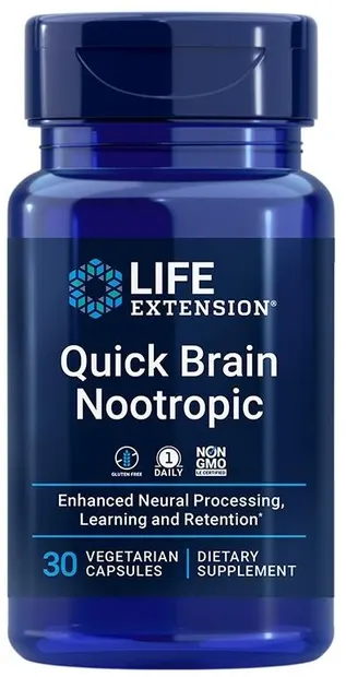 Nootropic Quick Brain, 30 capsule, Life Extension
