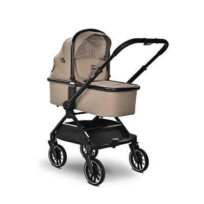 Carucior 3 in 1 pentru copii Lorelli Reya Maro cu maner reversibil, cadru din aluminiu, suspensii, maner pentru transport, greutate admisa 22 kg