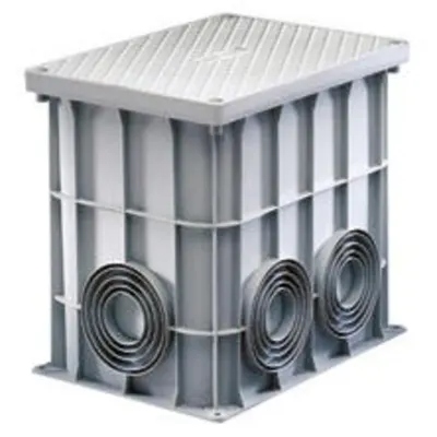 Rectangular Acces Chamber 360x260x320 - Flat Semi-Pierced Base, High Resistance Cover and 4 Stainless Steel Screws