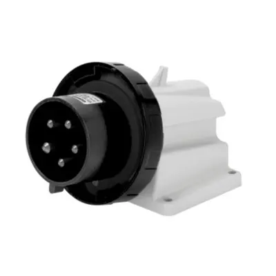 Stecher fisa industriala fixa 90° - IP67 - 3P+E 32A 480-500V 50/60HZ - BLACK - 7H - Strangere cu surub