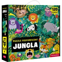 Puzzle fosforescent, Mimorello, Jungla, 120 piese