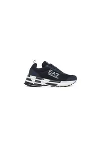 Pantofi sport pentru baieti - Emporio Armani - textil - alb/bleumarin