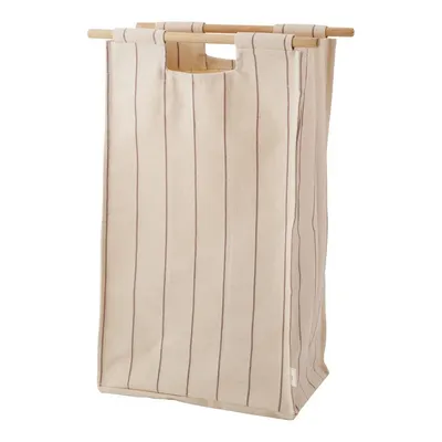 Coș de rufe bej de montat pe perete din material textil BagUp – ReCollector