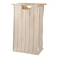 Coș de rufe bej de montat pe perete din material textil BagUp – ReCollector