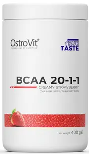 BCAA 20:1:1, căpșună, 400 g, OstroVit