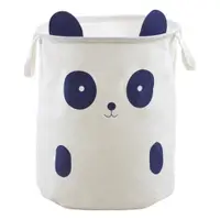 Coș de jucării pentru copii alb din material textil ø 38x48 cm Mimo Panda Face – Premier Housewares