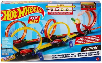 Set de jucării Hot Wheels - Pistă, Luping Race