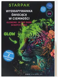 Set creativ de scratch Starpak - Strălucitor în întuneric, 2 șabloane