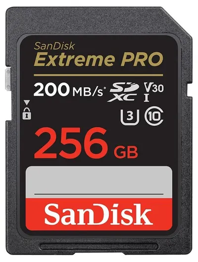 Card de memorie SanDisk - Extreme PRO, 256GB, SDXC, UHS-I, Clasa 10, V30, U3