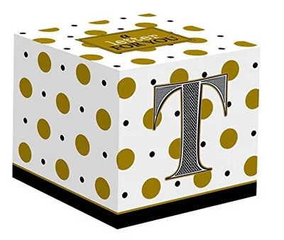 Pahar in cutie cadou - Litera "T", 100 ML