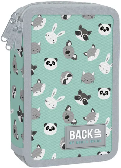 Penar cu rechizite BackUp EW – Animalistic, 3 fermoare