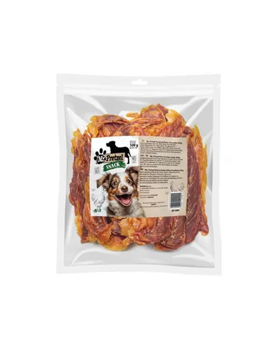 Recompense câini fâșii uscate de pui bogate în proteină MR. PRETZEL 500g