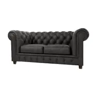 Canapea gri antracit cu tapițerie din catifea 184 cm Cambridge – Ropez
