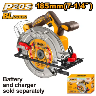 Fierastrau Circular 185mm, 4800rpm, brushless, 20V, fara acumulator Ingco CSLI1851