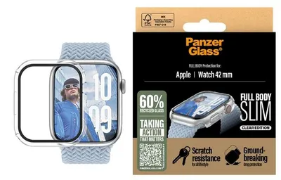 Protector de sticlă PanzerGlass - Full Body Slim, Apple Watch, 42mm, transparent
