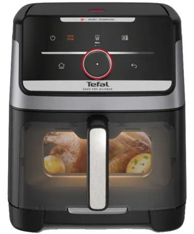 Friteuză cu aer cald Tefal - Easy Fry Silence, 7 l, negru