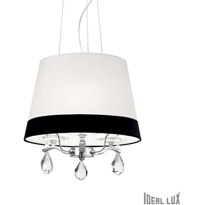 lustra Domus, 3 becuri, dulie E14, D:400 mm, H:500/1450 mm, Alb