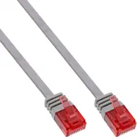 Cablu de retea RJ45 flat Cat.6 UTP 15m Gri, InLine IL71615