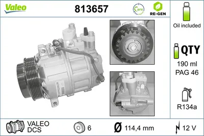 Compresor climatizare (reconditonat) potrivit MERCEDES C (C204), C (CL203), C T-MODEL (S203), C T-MODEL (S204), C (W203), C (W204), CLK (A209), CLK (C209) 2.0-6.0 02.98